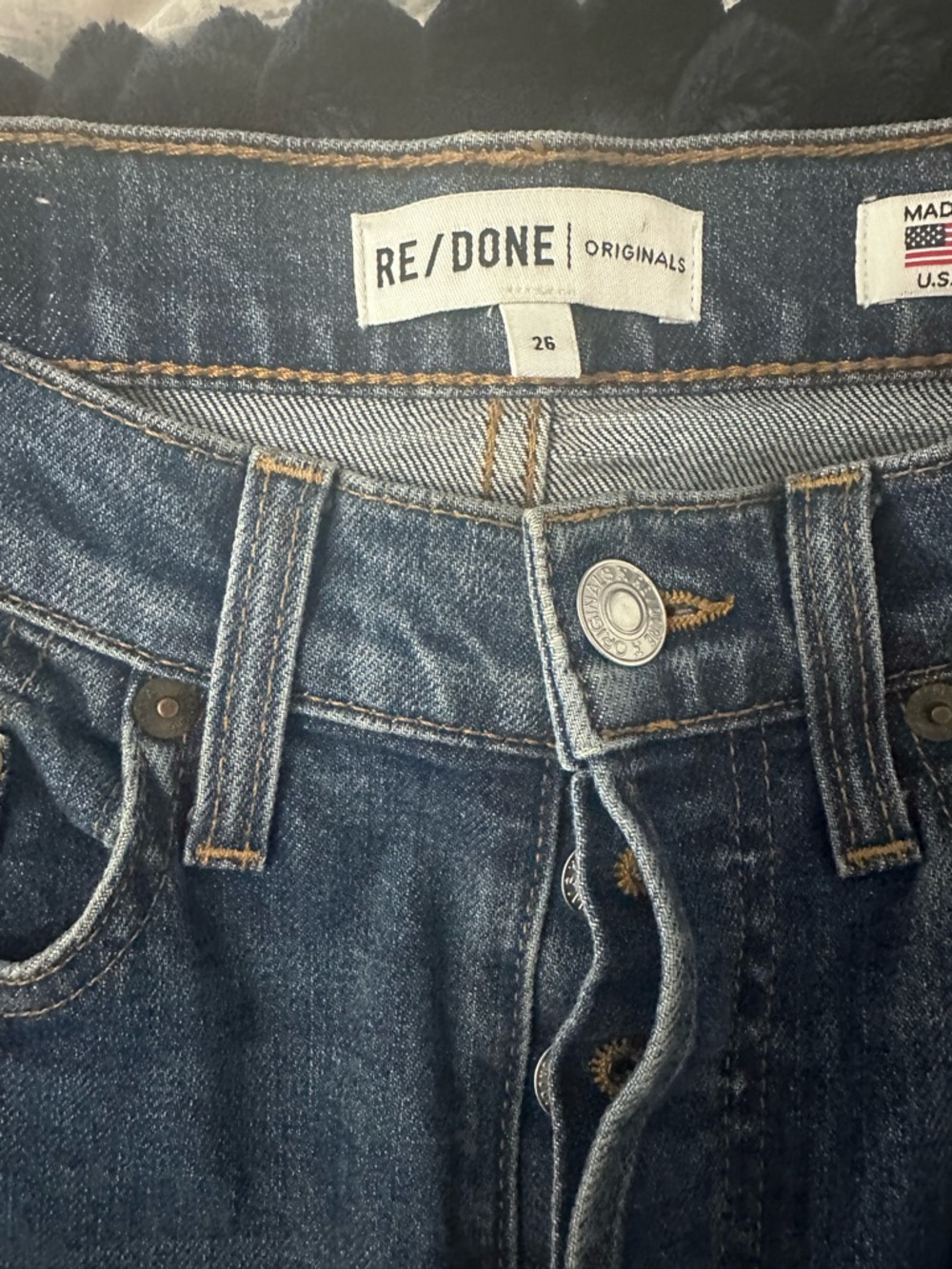 RE/DONE Women’s Dark Blue Denim Jeans
